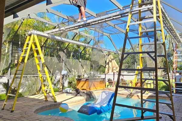 Rescreen Rescue Swimming Pool Screen Repair Tampa Bay Screen Replacement Services Florida